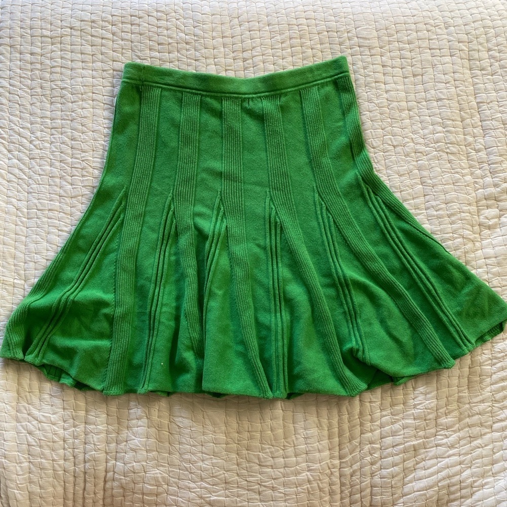 Lime Green Knit Skirt